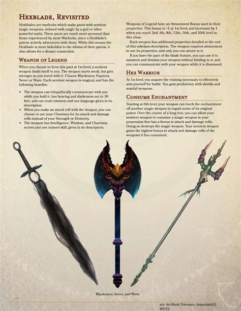 Dnd warlock weapons - Im_Rabid • Pheonix Sorcerer • 2 yr. ago. Amulet of the Planes. Provides many interesting twists and turns. Bean_39741 • Artificer • 2 yr. ago. So depending on what level you are at something like the "eyes of charming" could be very useful, both in combat and RP. the other set of items I might suggest is some sort of modified "Guild ... 